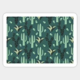 Botanical Pattern Plant lover nature floral leaves texture art design Cacti cactus Sticker